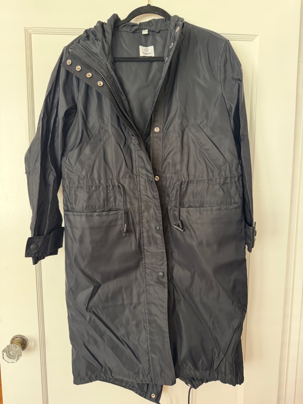 Burberry Black Hooded Trench Coat